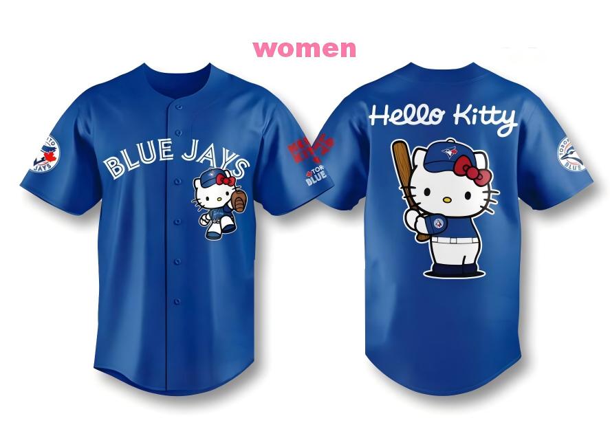 Women Toronto Blue Jays x Hello Kitty Night 2026 Baseball Blue Jersey