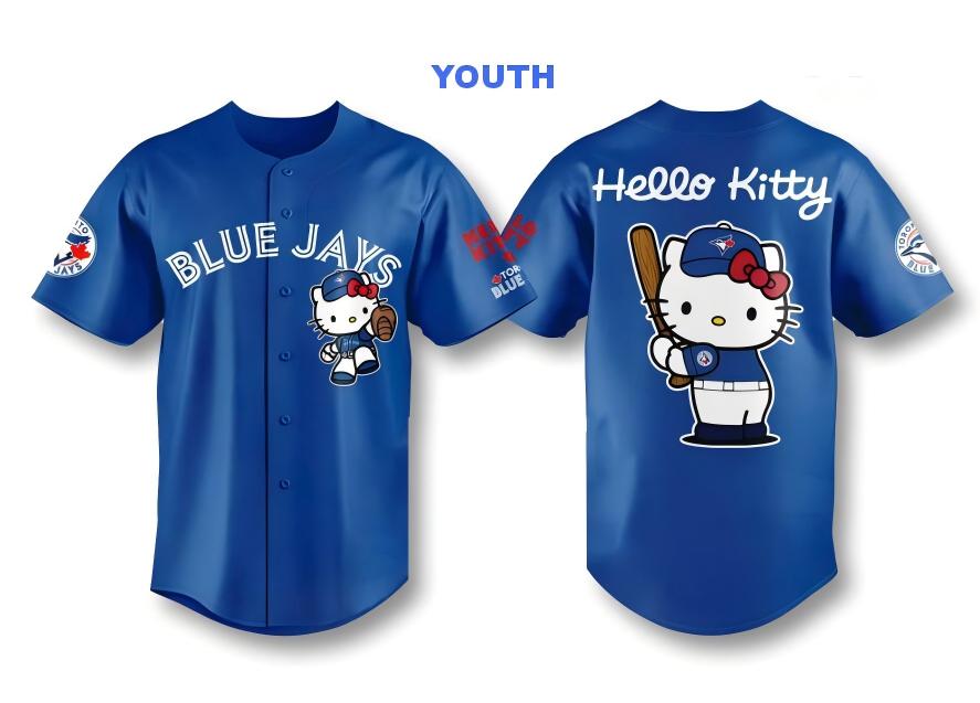 Youth Toronto Blue Jays x Hello Kitty Night 2026 Baseball Blue Jersey