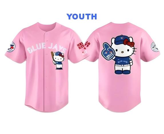 Youth Toronto Blue Jays x Hello Kitty Night 2026 Baseball Pink Jersey