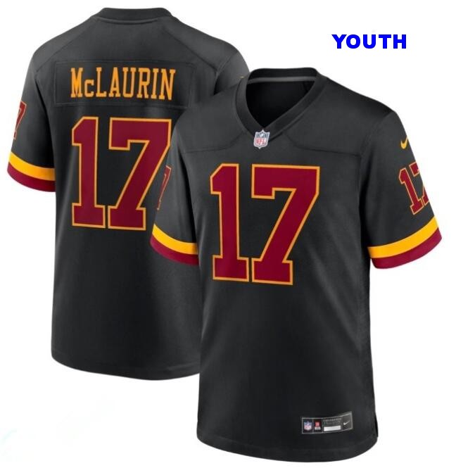 Youth Washington Commanders #17 Terry McLaurin Black Limited FUSE Stitched Football Jersey