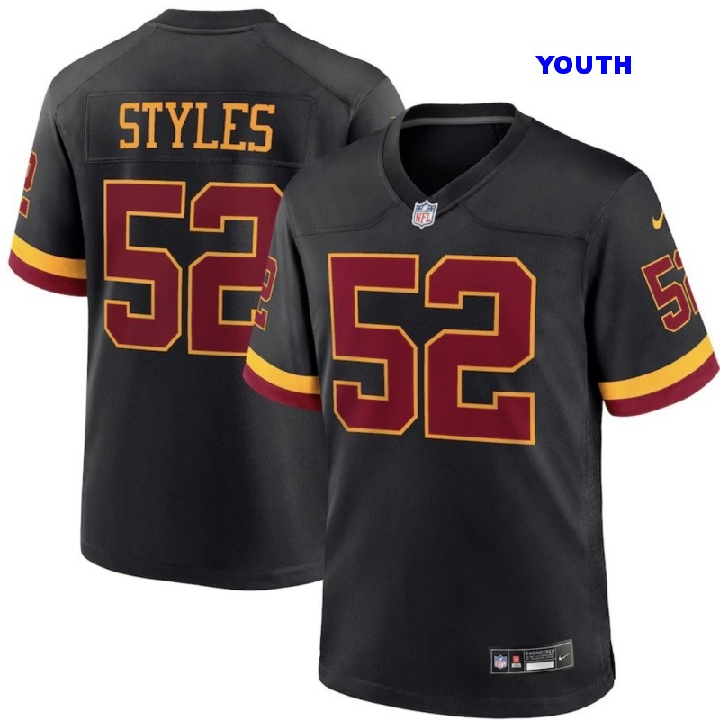 Youth Washington Commanders #52 Sonny Styles Black F.U.S.E. Hail Raiser Alternate Vapor Limited Stitched Football Jersey