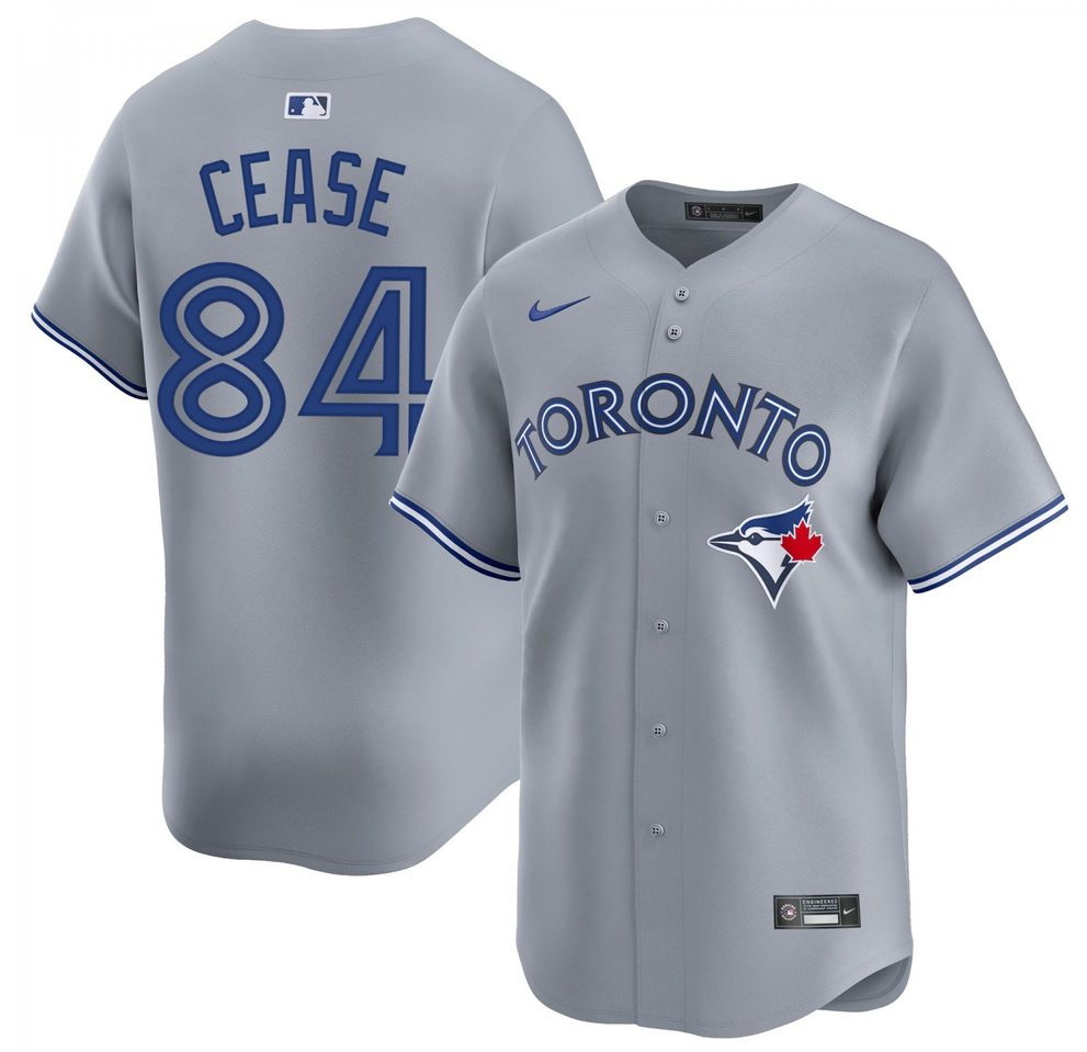 Men's Toronto Blue Jays #84 Dylan Cease Gray Cool Base Jersey