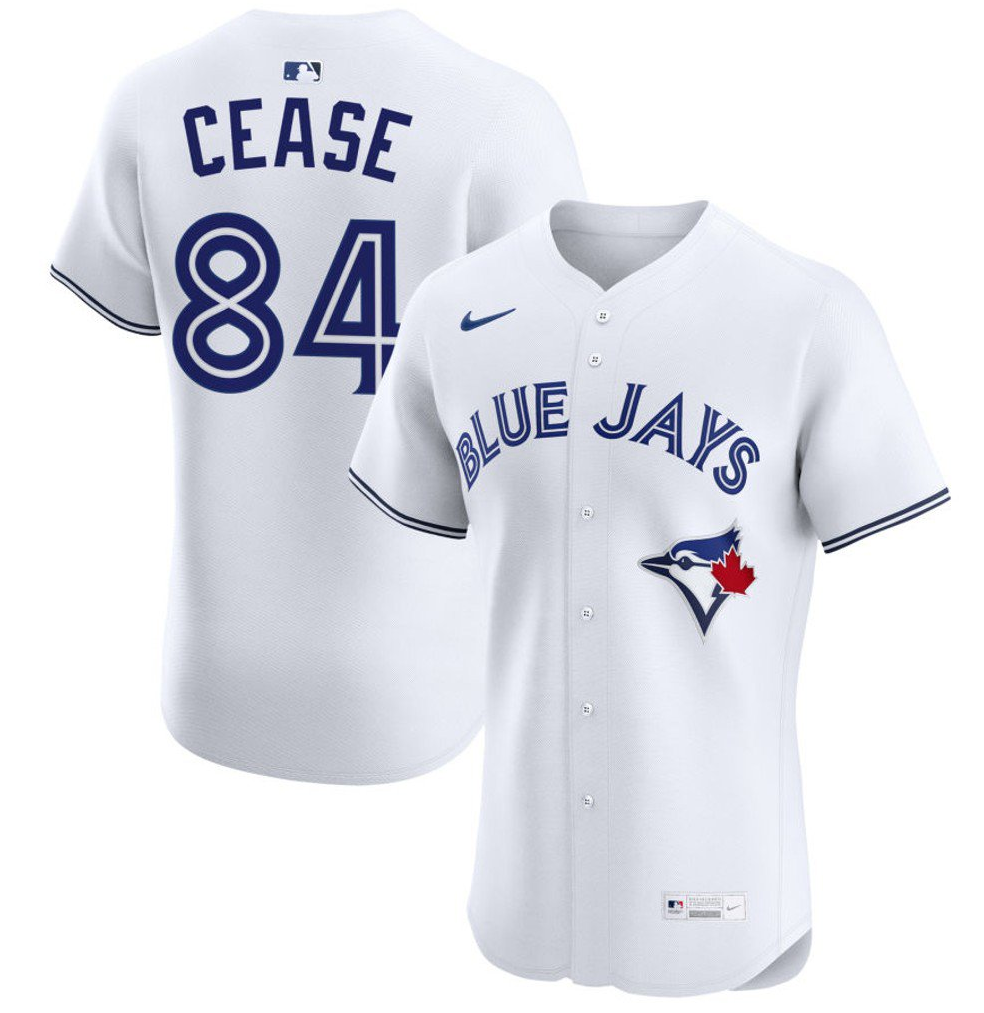 Men's Toronto Blue Jays #84 Dylan Cease White Cool Base Stitched Baseball Jersey