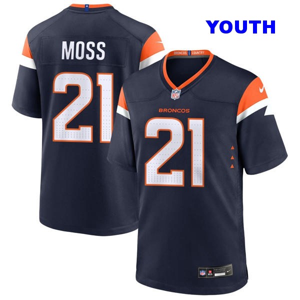 Youth Denver Broncos #21 Riley Moss Nike Navy Alternate Vapor F.U.S.E. Limited Player Jersey