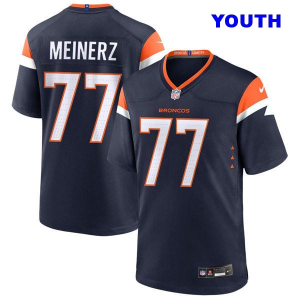Youth Denver Broncos #77 Quinn Meinerz Nike Navy Alternate Vapor Limited Jersey