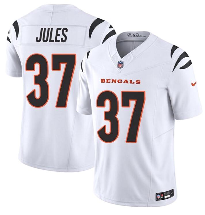 Men's Cincinnati Bengals #37 P.J. Jules White 2025 F.U.S.E. Vapor Untouchable Limited Stitched Football Jersey