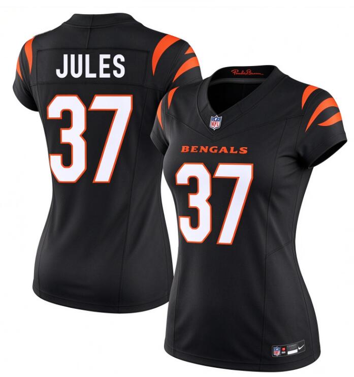Women Cincinnati Bengals #37 P.J. Jules Black 2026 Draft F.U.S.E. Vapor Untouchable Limited Football Stitched Jersey