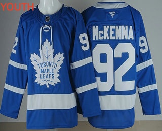 Youth Toronto Maple Leafs #92 Gavin McKenna Blue Authentitc Jersey