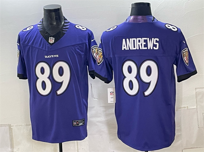 Men's Baltimore Ravens #89 Mark Andrews Purple 2026 F.U.S.E. Vapor Stitched Limited Football Jersey