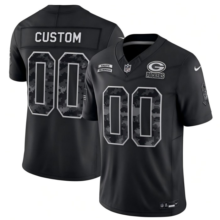 Custom Green Bay Packers 2026 FUSE Salute to Service Stitched Nike Jersey