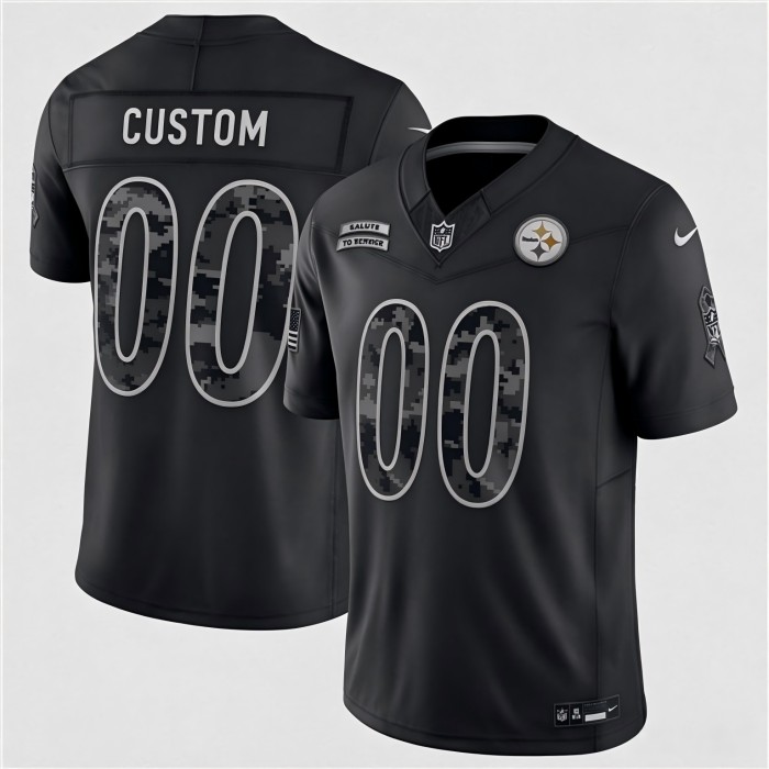 Custom Pittsburgh Steelers Black F.U.S.E. 2026 Salute to Service Limited Football Stitched Jersey