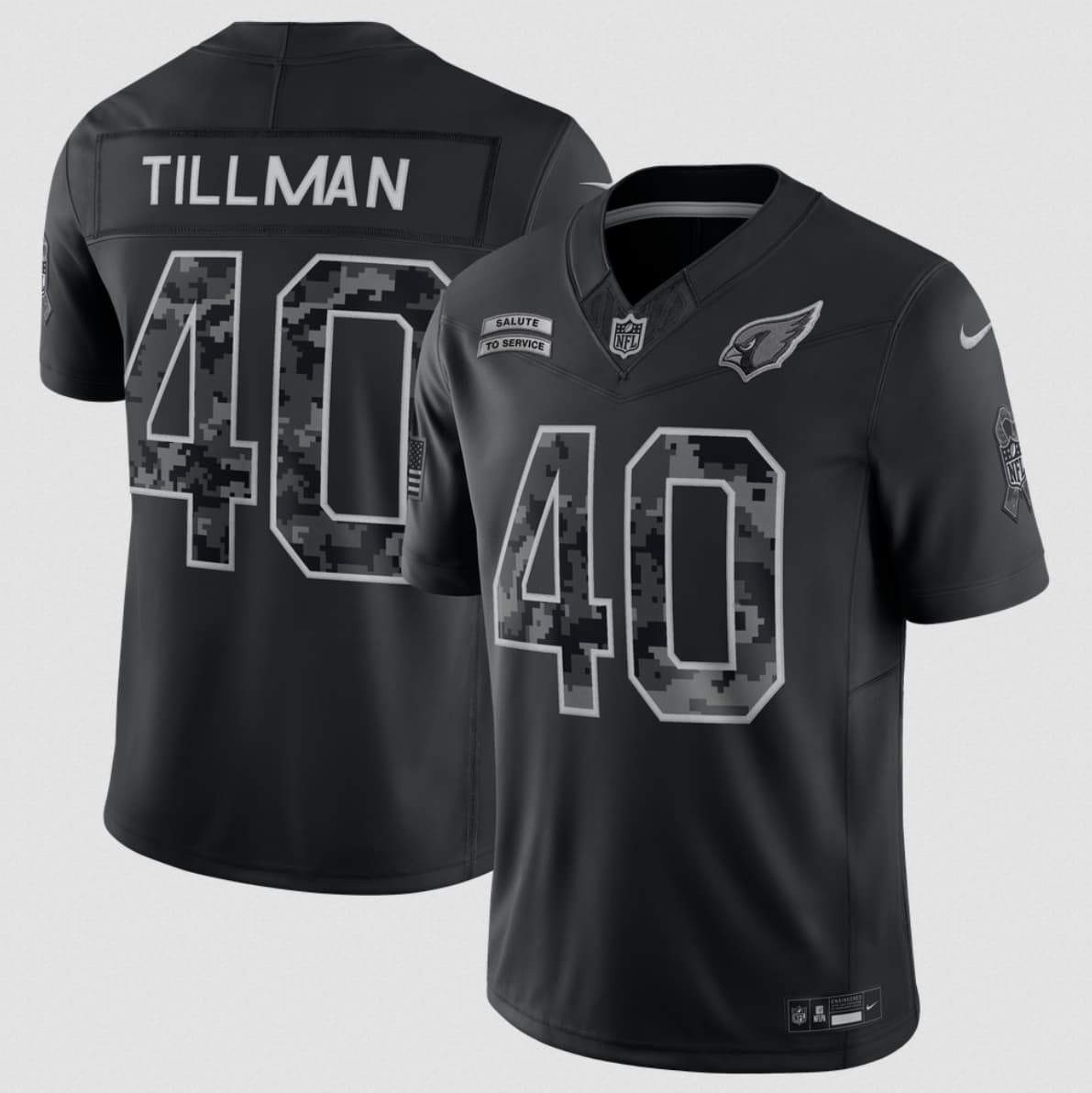 Men's Arizona Cardinals #40 Pat Tillman Black 2026 F.U.S.E. Salute to Service Limited Football Stitched Jersey