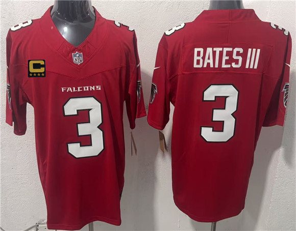 Men's Atlanta Falcons #3 Jessie Bates III Red 2026 New F.U.S.E. 4-Star C Patch Vapor Untouchable Limited Football Stitched Jersey