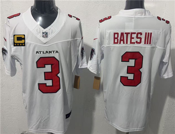 Men's Atlanta Falcons #3 Jessie Bates III White 2026 New F.U.S.E. 4-Star C Patch Vapor Untouchable Limited Football Stitched Jersey