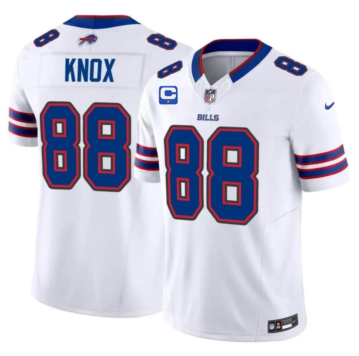 Men's Buffalo Bills #88 Dawson Knox White 2026 F.U.S.E. With 1-Star C Patch Vapor Untouchable Limited Football Stitched Jersey