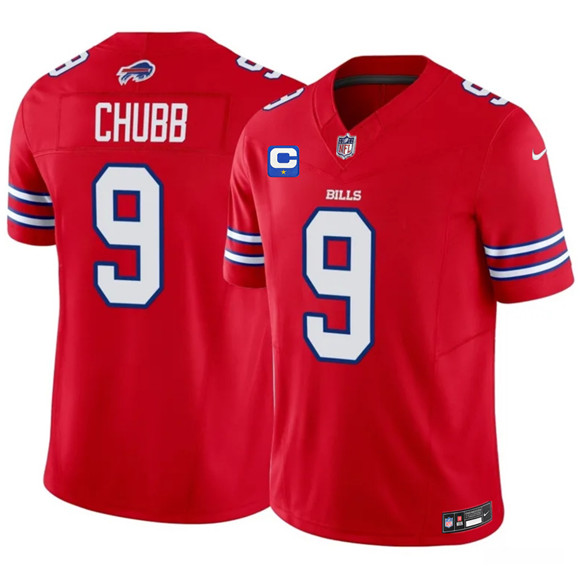 Men's Buffalo Bills #9 Bradley Chubb Red 2026 F.U.S.E. 1-Star C Patch Vapor Untouchable Limited Football Stitched Jersey