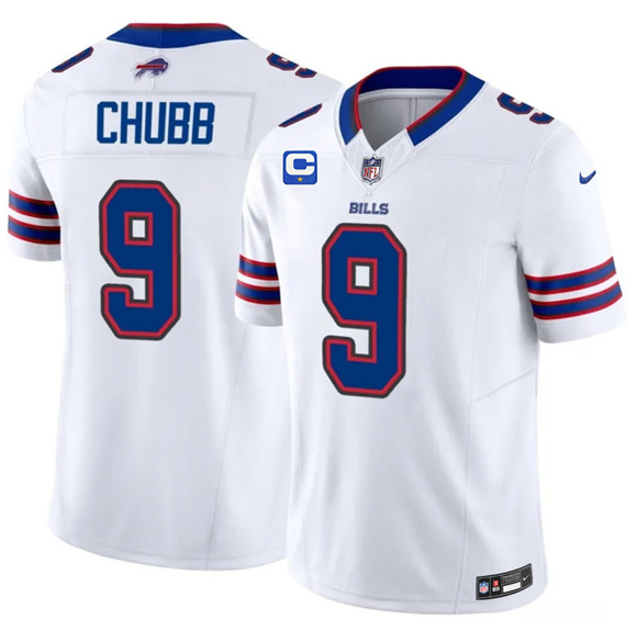 Men's Buffalo Bills #9 Bradley Chubb White 2026 F.U.S.E. 1-Star C Patch Vapor Untouchable Limited Football Stitched Jersey