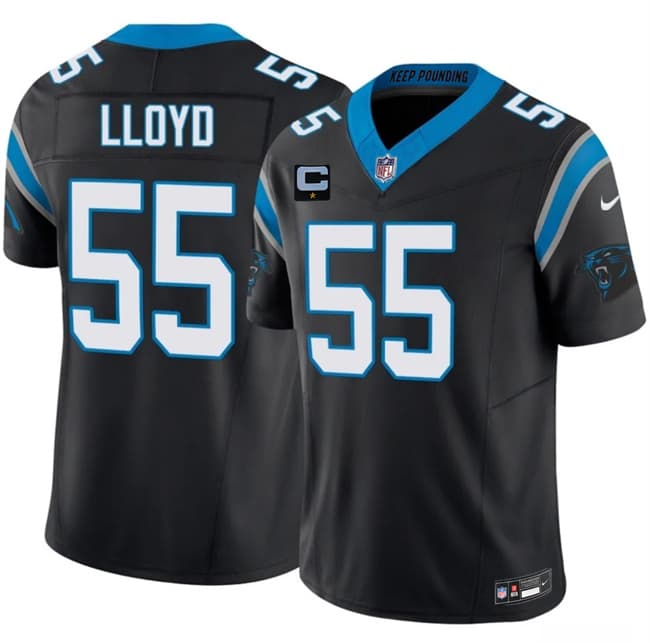 Men's Carolina Panthers #55 Devin Lloyd Black 2026 F.U.S.E. 1-Star C Patch Vapor Limited Football Stitched Jersey