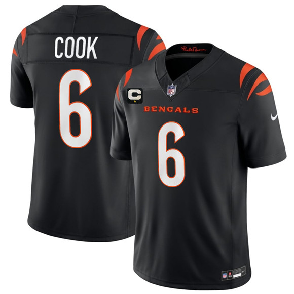 Men's Cincinnati Bengals #6 Bryan Cook Black 2026 F.U.S.E. 1-Star C Patch Vapor Untouchable Limited Football Stitched Jersey
