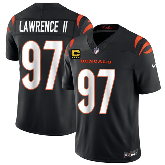 Men's Cincinnati Bengals #97 Dexter Lawrence II Black 2026 F.U.S.E. 4-Star C Patch Vapor Untouchable Limited Football Stitched Jersey