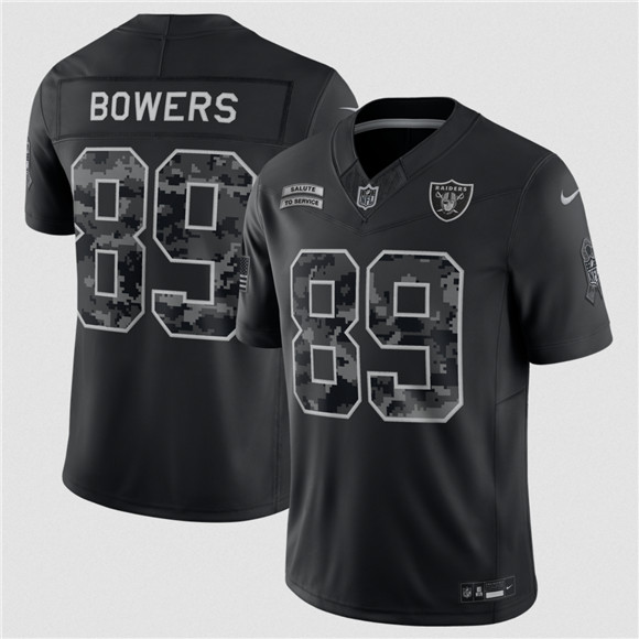 Men's Las Vegas Raiders #89 Brock Bowers Black F.U.S.E. 2026 Salute to Service Limited Football Stitched Jersey