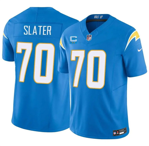 Men's Los Angeles Chargers #70 Rashawn Slater Blue 2026 F.U.S.E. 2-Star C Patch Vapor Limited Football Stitched Jersey