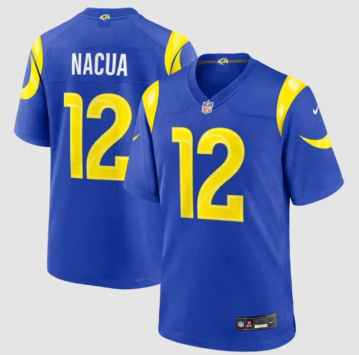 Men's Los Angeles Rams #12 Puka Nacua Nike Royal Team Game Player Jersey