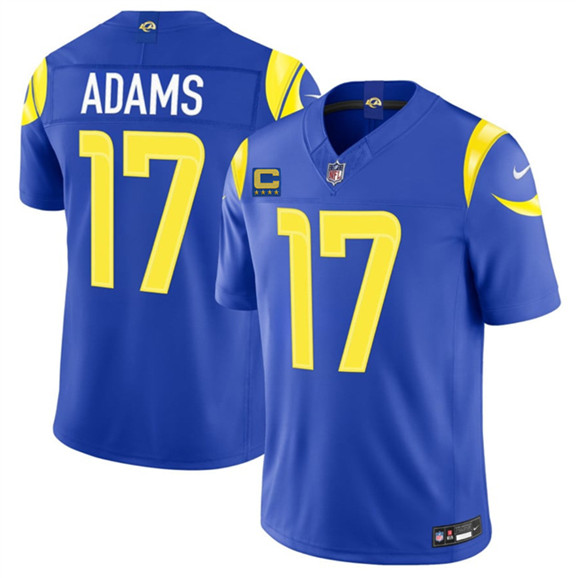 Men's Los Angeles Rams #17 Davante Adams Royal 2026 F.U.S.E. 4-Star C Patch Vapor Limited Football Stitched Jersey