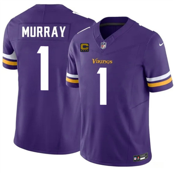 Men's Minnesota Vikings #1 Kyler Murray Purple 2026 F.U.S.E. 4-Star C Patch Vapor Untouchable Limited Football Stitched Jersey