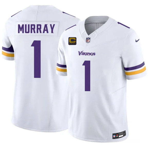 Men's Minnesota Vikings #1 Kyler Murray White 2026 F.U.S.E. 4-Star C Patch Vapor Untouchable Limited Football Stitched Jersey