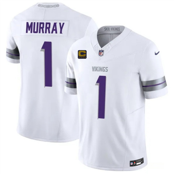 Men's Minnesota Vikings #1 Kyler Murray White 2026 F.U.S.E. 4-Star C Patch Winter Warrior Limited Football Stitched Jersey