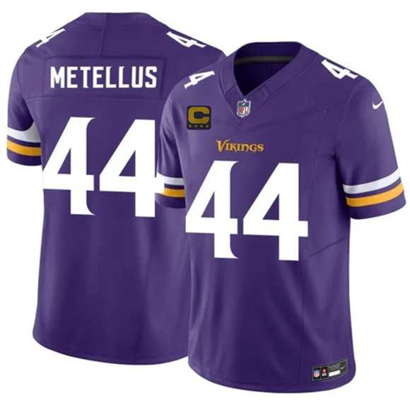 Men's Minnesota Vikings #44 Josh Metellus Purple 2026 F.U.S.E. 4-Star C Patch Vapor Untouchable Limited Football Stitched Jersey