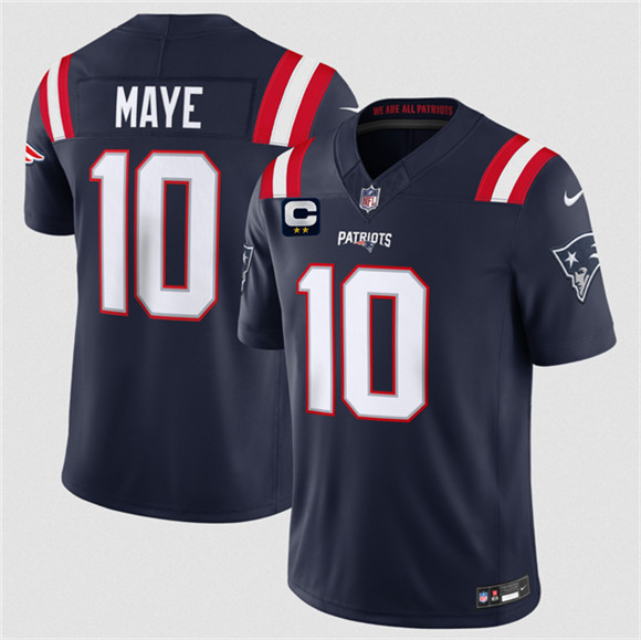 Men's New England Patriots #10 Drake Maye Navy 2026 F.U.S.E. 2-Star C Pach Vapor Limited Football Stitched Jersey