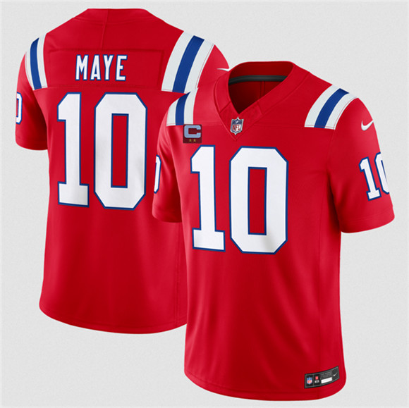 Men's New England Patriots #10 Drake Maye Red 2026 F.U.S.E. 2-Star C Pach Vapor Limited Football Stitched Jersey