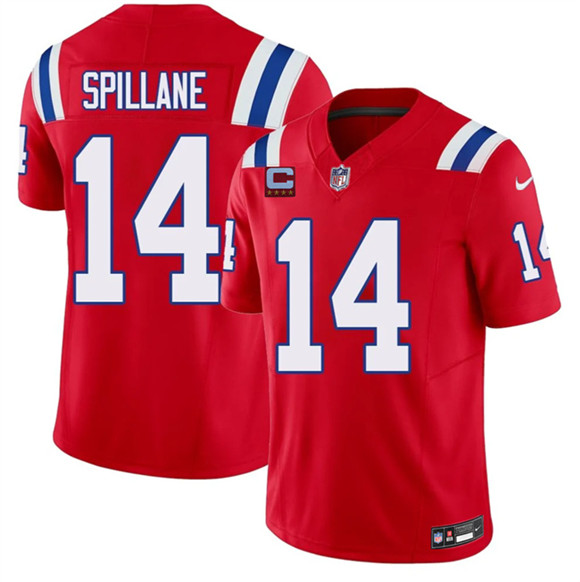 Men's New England Patriots #14 Robert Spillane Red 2026 F.U.S.E. 4-Star C Pach Vapor Limited Football Stitched Jersey