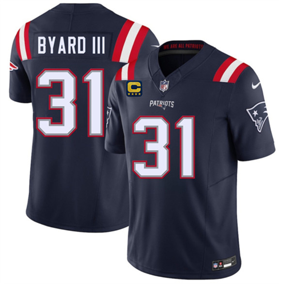 Men's New England Patriots #31 Kevin Byard III Navy 2026 F.U.S.E. 4-Star C Pach Vapor Limited Football Stitched Jersey
