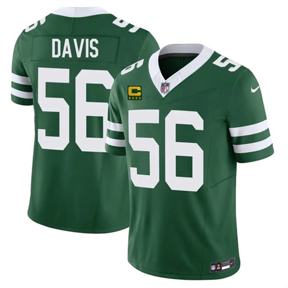 Men's New York Jets #56 Demario Davis Green 2025 F.U.S.E. 4-Star C Patch Vapor Untouchable Limited Football Stitched Jersey