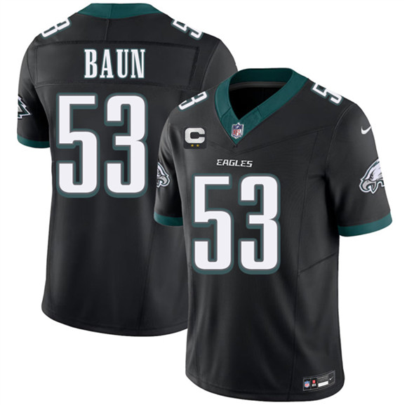 Men's Philadelphia Eagles #53 Jaelan Phillips Black 2026 F.U.S.E. 2-Star C Patch Vapor Untouchable Limited Football Stitched Jersey