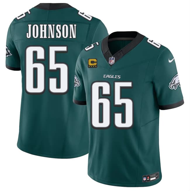 Men's Philadelphia Eagles #65 Lane Johnson Green 2026 F.U.S.E. 4-Star C Patch Vapor Untouchable Limited Football Stitched Jersey