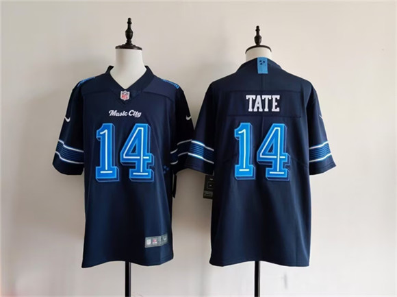 Men's Tennessee Titans #14 Carnell Tate Navy 2026 'Music City' Rivalries Collection Limited Football Stitched Jersey