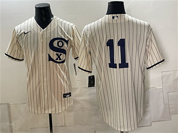 Men's Chicago White Sox #11 Luis Aparicio Cream Cool Base Stitched Baseball Jersey