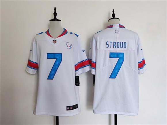 Men's Houston Texans #7 C.J. Stroud White 2026 Rivalries Collection Limited Football Stitched Jersey