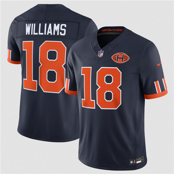 Youth Chicago Bears #18 Caleb Williams Navy 2026 F.U.S.E. Rivalries Collection Limited Football Stitched Jersey
