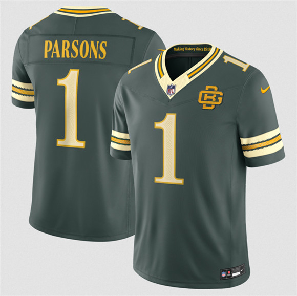 Youth Green Bay Packers #1 Micah Parsons Dark Green 2026 Rivalries Collection Limited Football Stitched Jersey