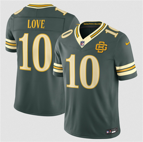 Youth Green Bay Packers #10 Jordan Love Dark Green 2026 Rivalries Collection Limited Football Stitched Jersey
