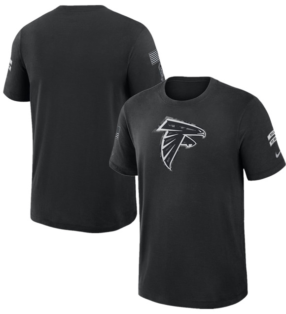 Men's Atlanta Falcons Black 2026 Salute to Service Slub T-Shirt