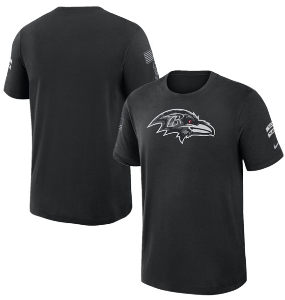 Men's Baltimore Ravens Black 2026 Salute to Service Slub T-Shirt