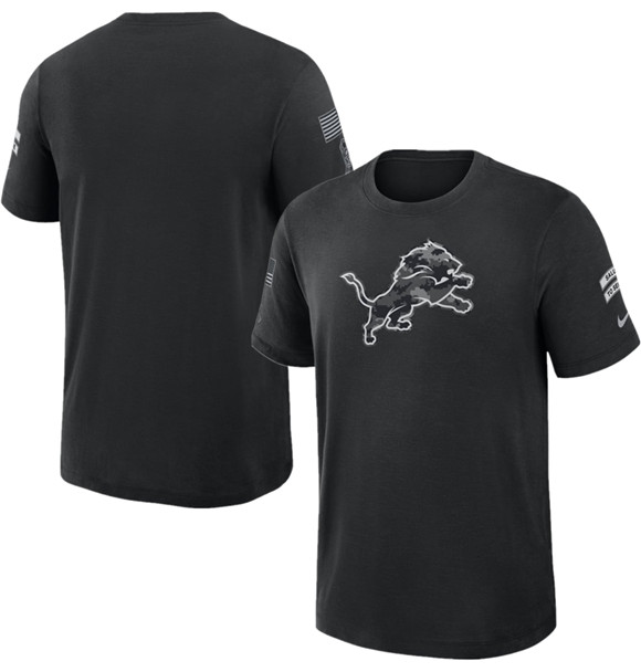 Men's Detroit Lions Black 2026 Salute to Service Slub T-Shirt