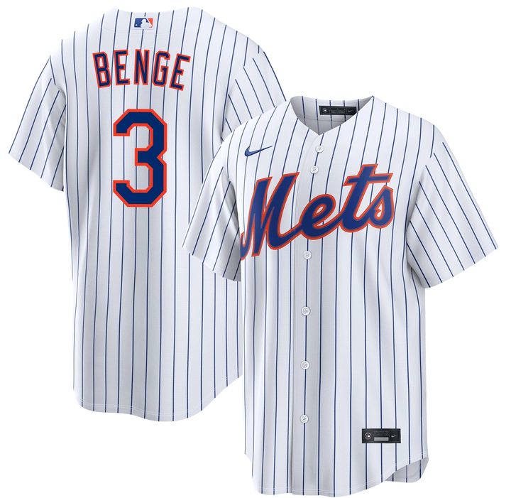 Men's New York Mets #3 Carson Benge 2026 White Cool Base Stitched Baseball Jersey