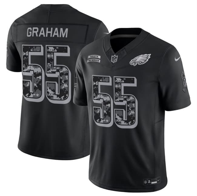 Men's Philadelphia Eagles #55 Brandon Graham Black F.U.S.E. 2026 Salute to Service Limited Football Stitched Jersey